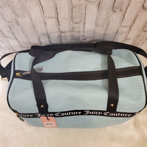 Juicy Couture Our Zip Says It All Blu Duffle Bag - Picture 3 of 15